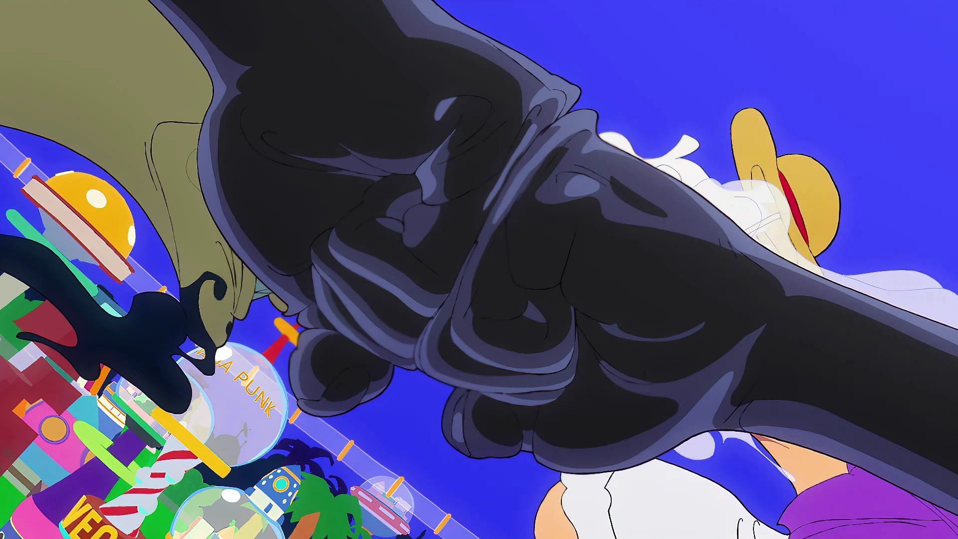 Lucci and Luffy's fight as seen in the One Piece anime (Image via Toei Animation)